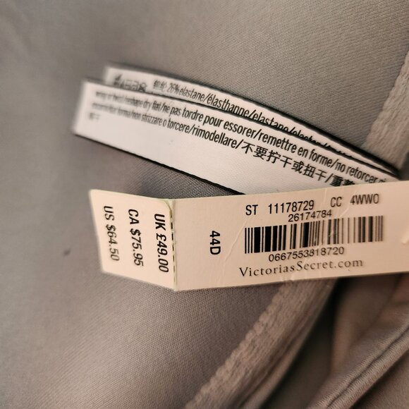 NWT Victoria's Secret Body by Victoria Racerback Perfect Coverage Bra - Size 44D - Picture 9 of 12